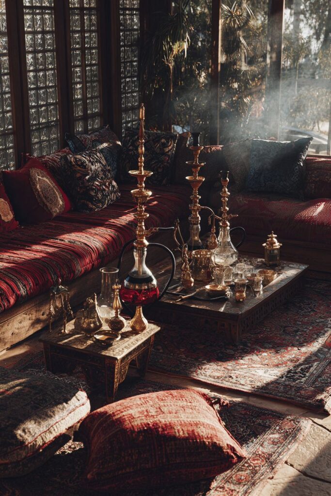Layered Persian and Arabian Rug Symphony