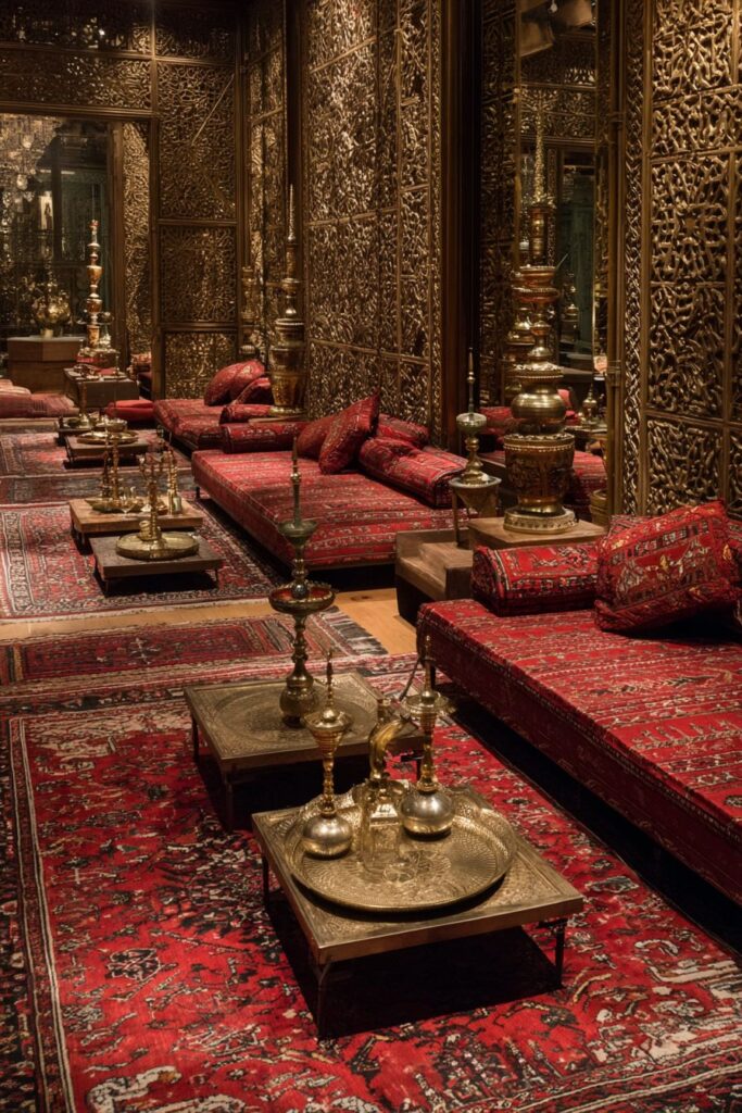 Layered Persian and Arabian Rug Symphony