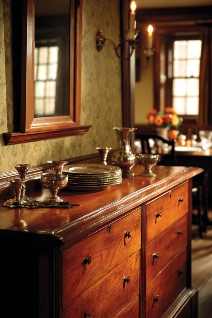 Cherry Wood Sideboard Colonial Craftsmanship