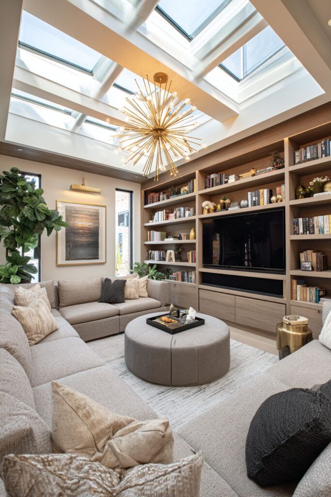 Built-in Entertainment Unit with Hidden Technology