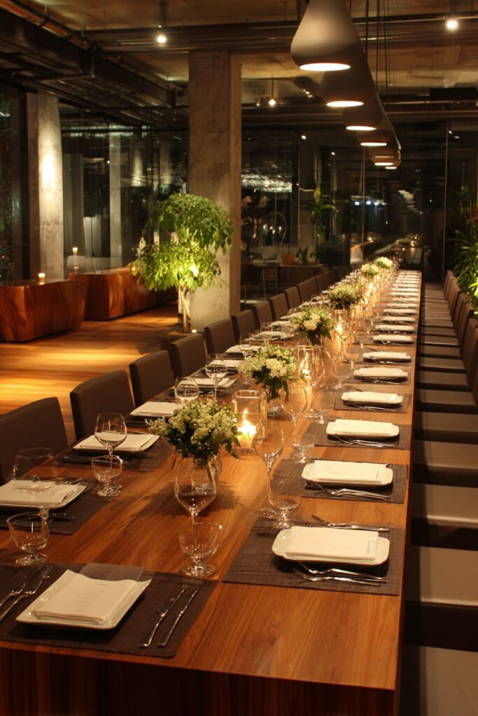 Sophisticated Dinner Party Setup