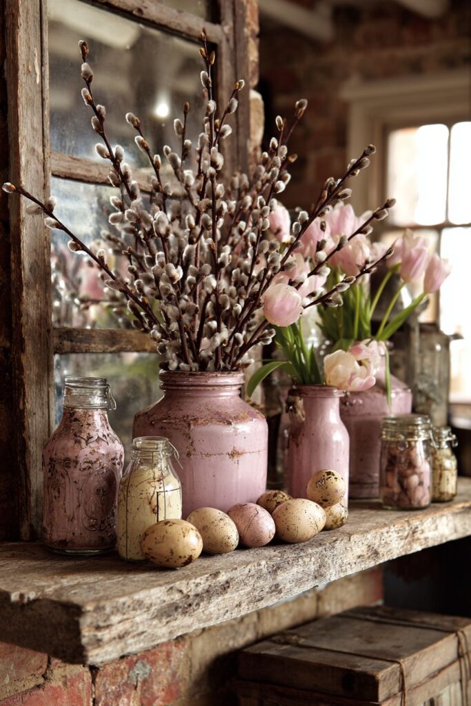 Authentic Rustic Floating Shelf Display
