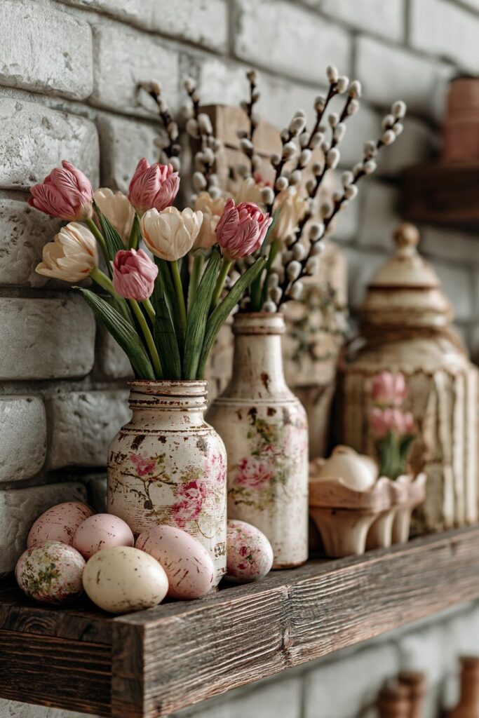 Authentic Rustic Floating Shelf Display