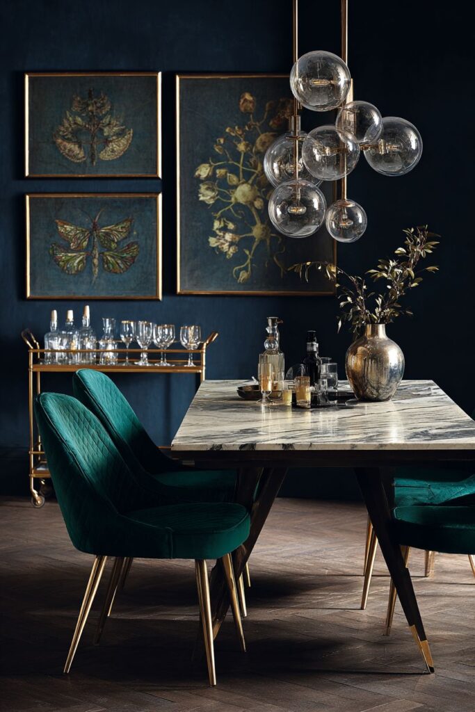 Marble and Emerald Dramatic Luxury