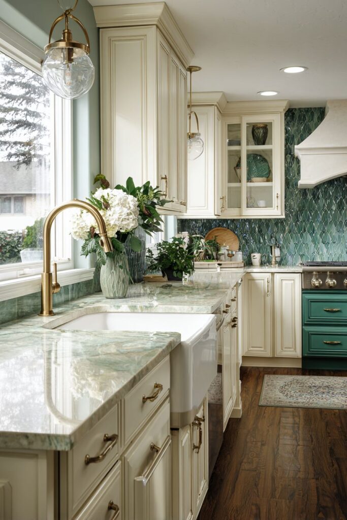 Two-Tone Drama with Waterfall Edge Sophistication