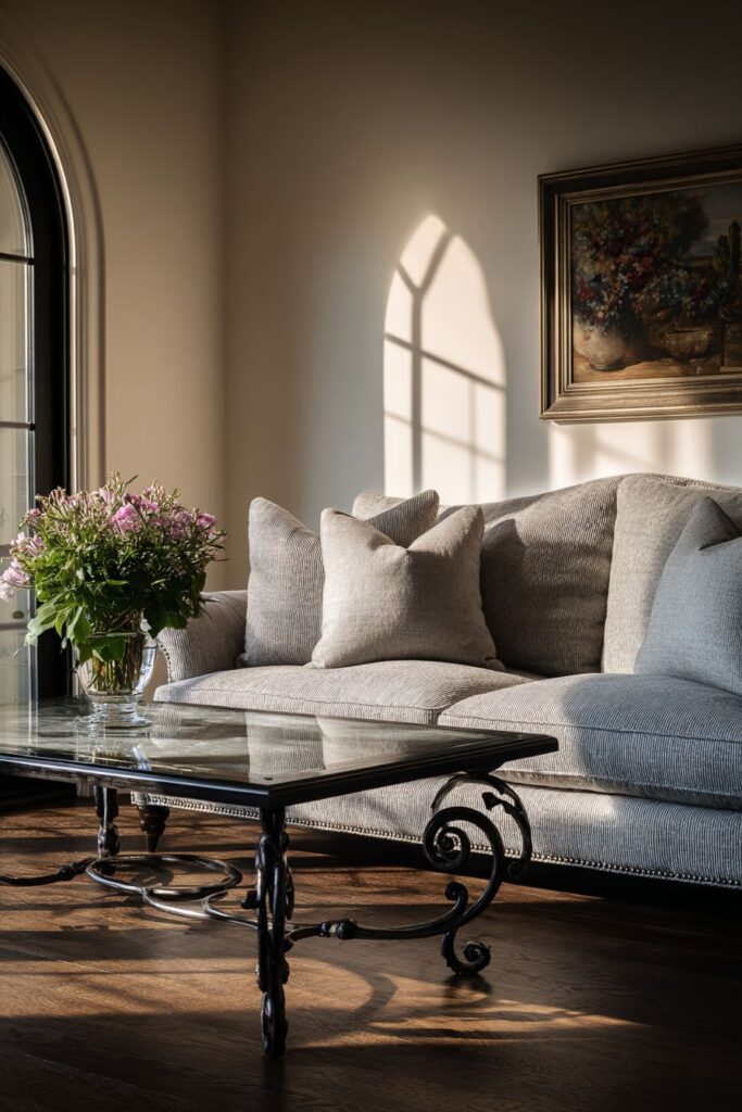 Transitional Grace in Soft Grey Chenille