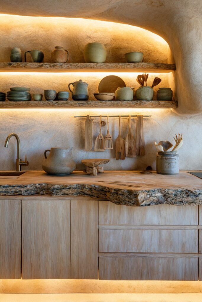Natural Stone Countertops with Live Edge Details