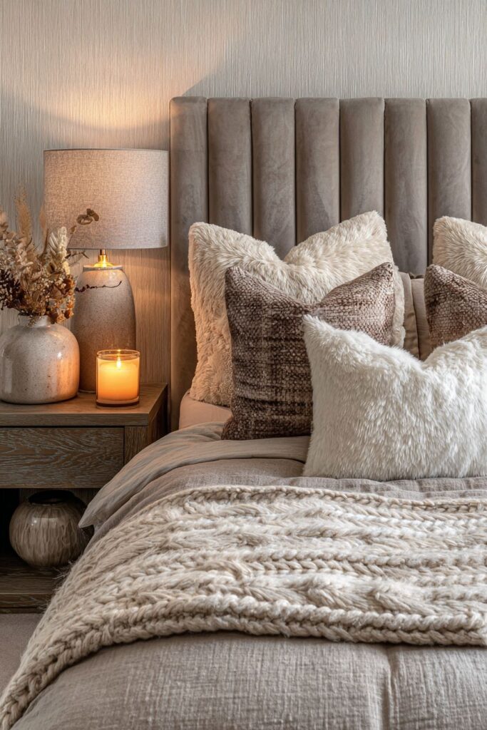 Romantic Textile Layers in Soft Taupe Tones