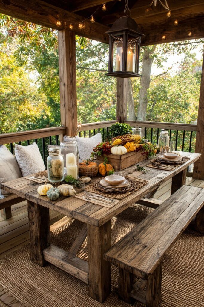 Outdoor Porch Thanksgiving Magic