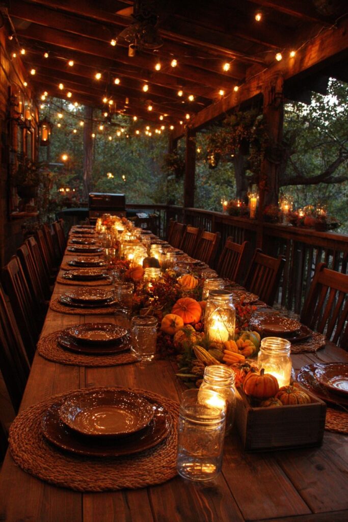 Outdoor Porch Thanksgiving Magic