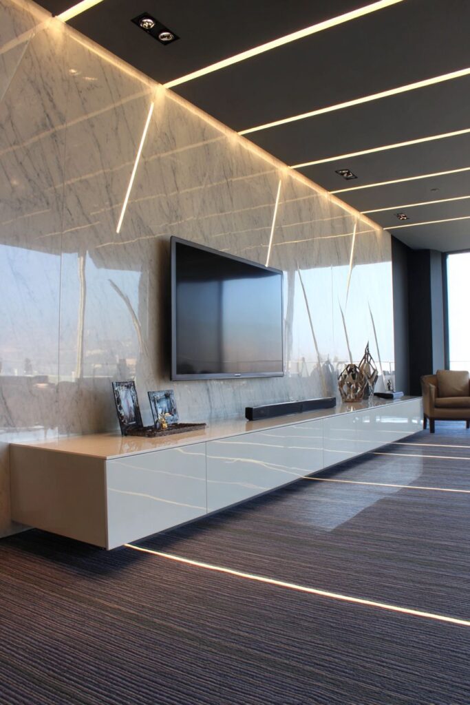 Contemporary High-Gloss White Lacquer