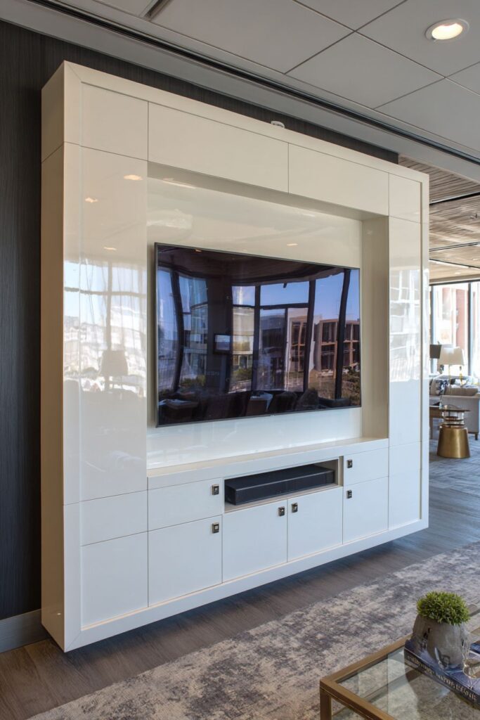 Contemporary High-Gloss White Lacquer