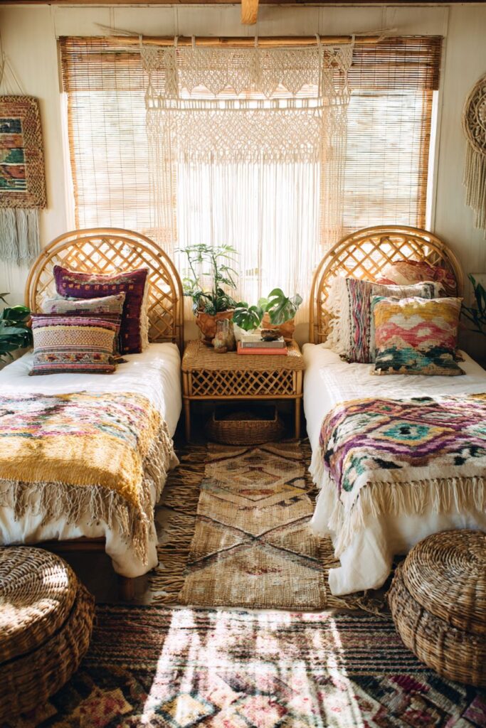 BOHEMIAN ECLECTIC TWIN BEDROOM