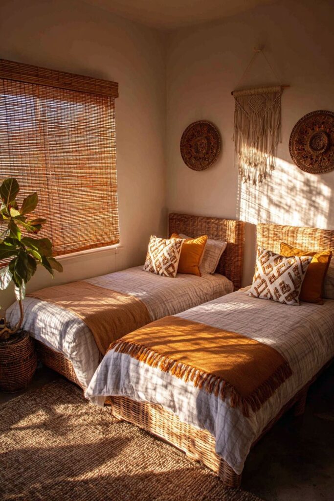 BOHEMIAN ECLECTIC TWIN BEDROOM