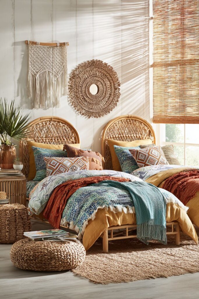 BOHEMIAN ECLECTIC TWIN BEDROOM
