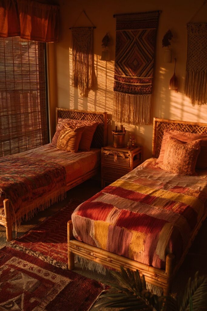 BOHEMIAN ECLECTIC TWIN BEDROOM