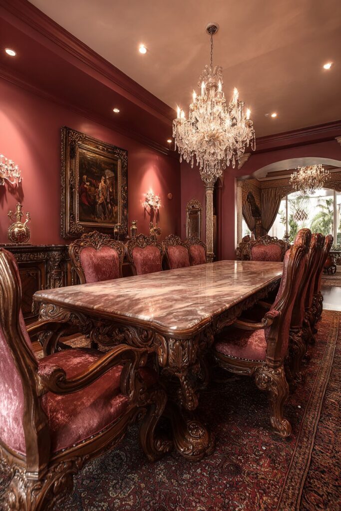 Luxurious Formal Marble-Top Opulent Elegance