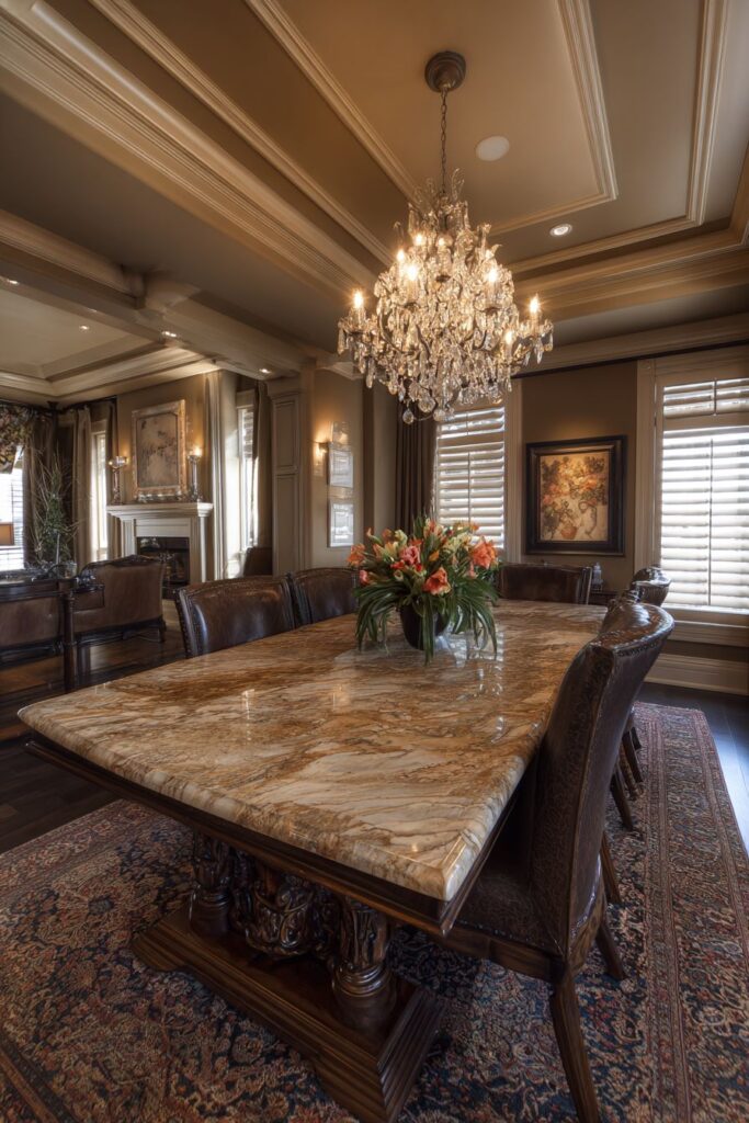 Luxurious Formal Marble-Top Opulent Elegance