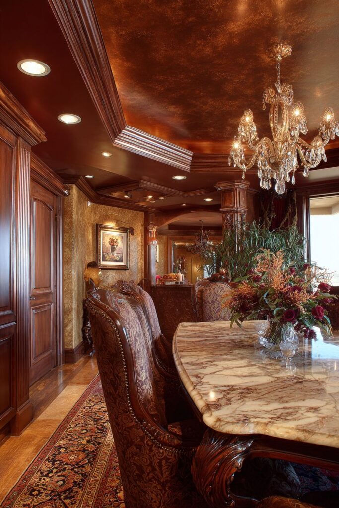 Luxurious Formal Marble-Top Opulent Elegance