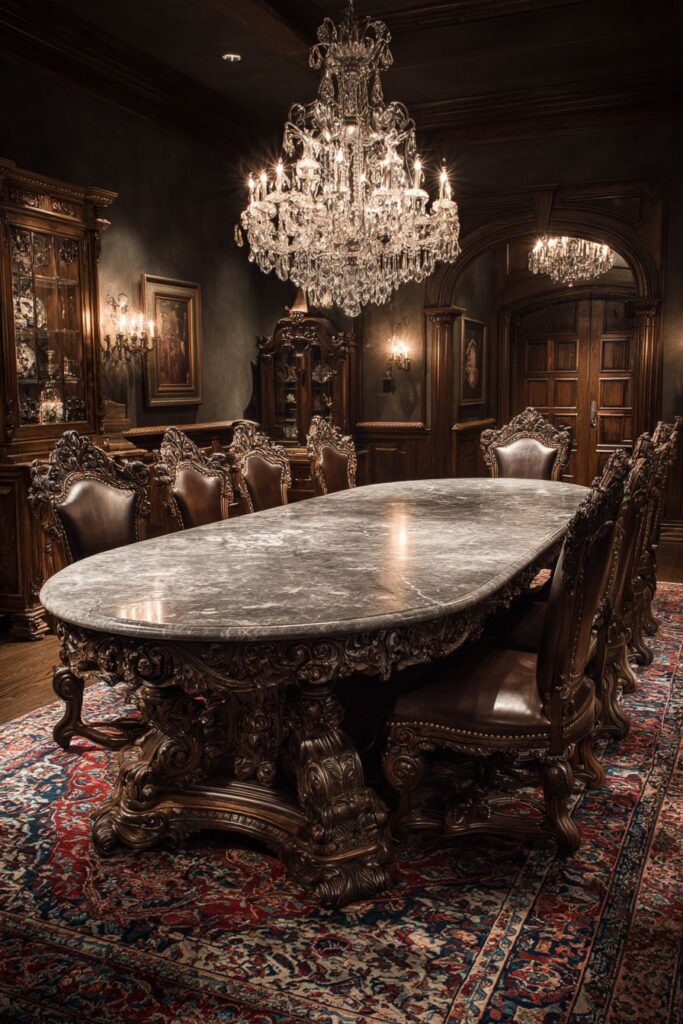 Luxurious Formal Marble-Top Opulent Elegance