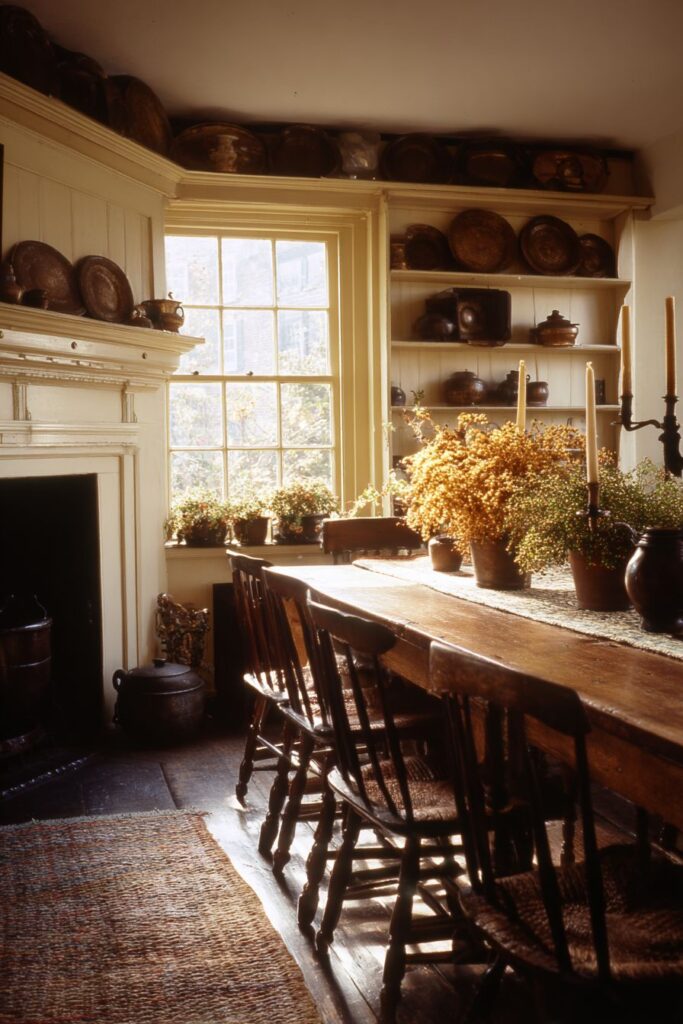 Built-in Plate Rail Colonial Display