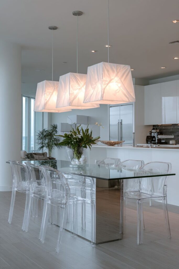 Glass Top Dinner Table Sophistication