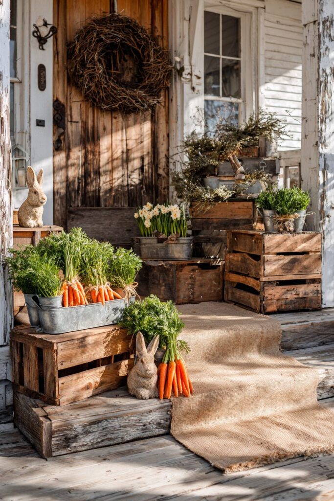 Rustic Wooden Crate Garden Layers