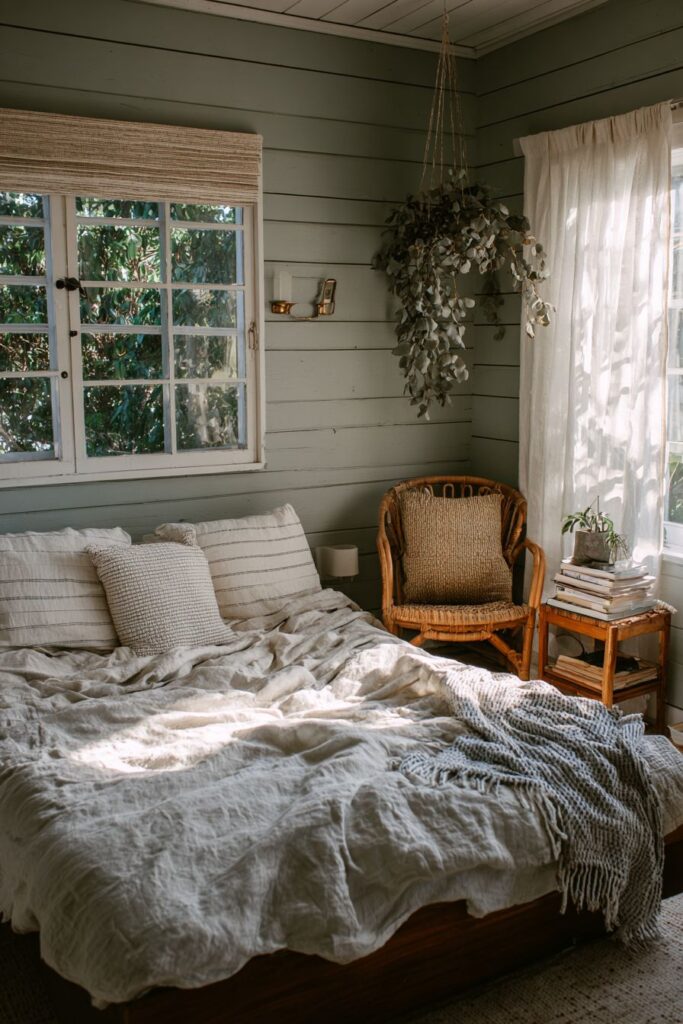 Serene Sage and Natural Materials