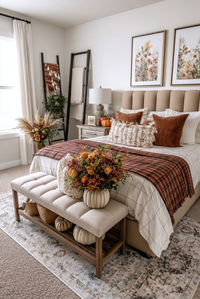 Cozy Corner Bench with Layered Textile Luxury