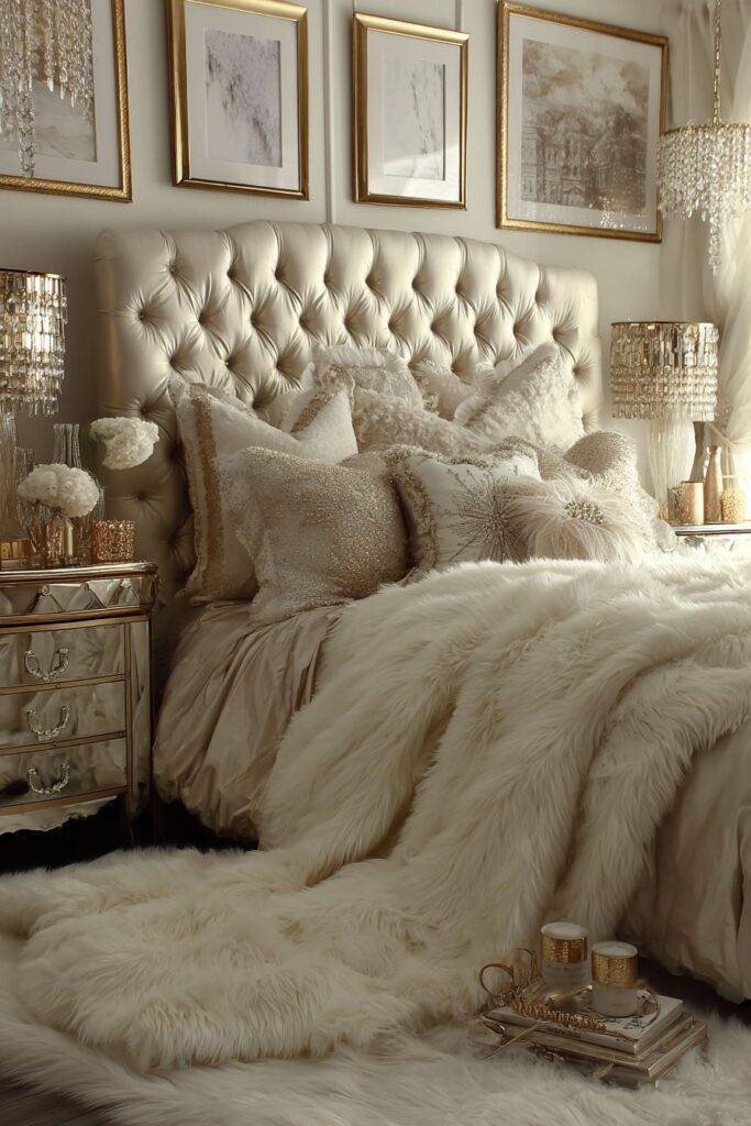 Glamorous Tufted Luxury with Crystal Details