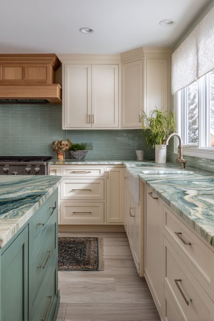 Seafoam Serenity with Cool-Toned Elegance