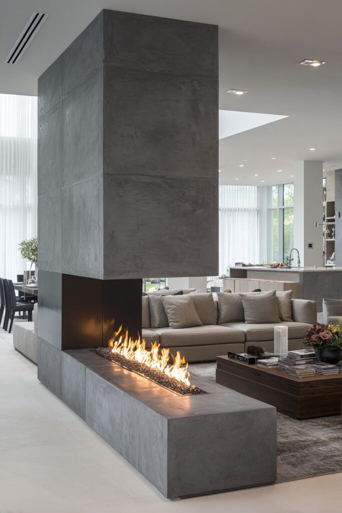 Dual-Purpose Fireplace Design
