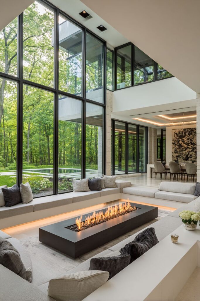 Conversation Pits and Dramatic Overhead Lighting