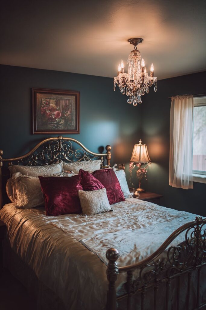 Vintage Brass Elegance with Emerald Drama