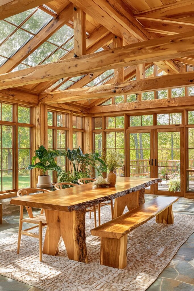 Floor-to-Ceiling Windows with Garden Views
