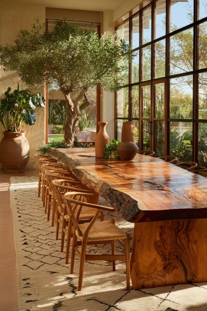 Floor-to-Ceiling Windows with Garden Views