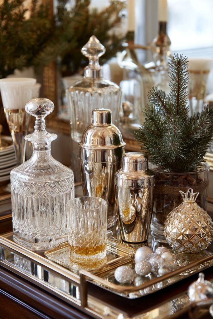 Glamorous Bar Cart Display