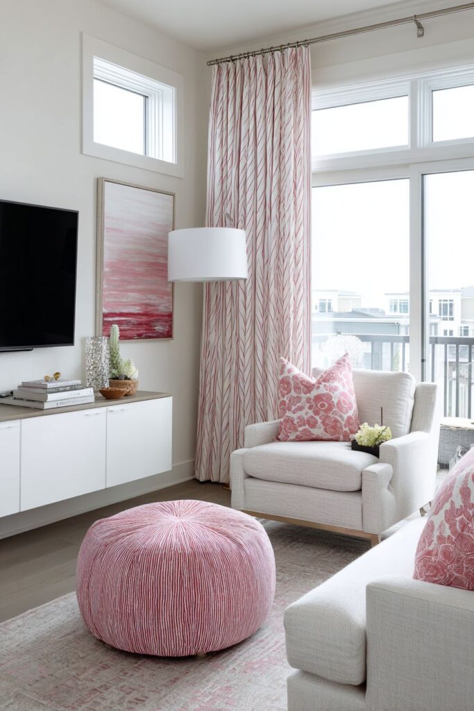 Small Space Pink Solutions with Smart Storage