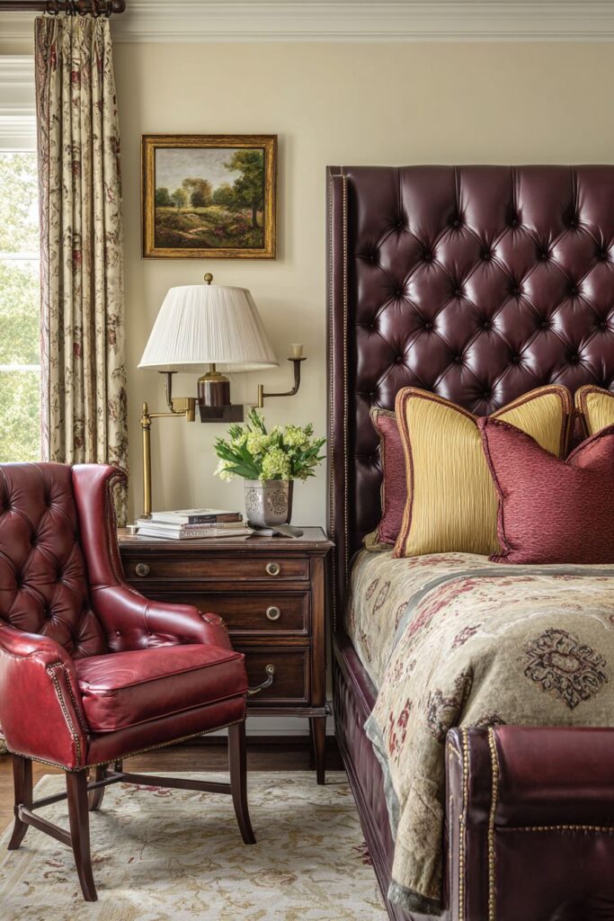 Master Suite Wine Leather Luxury