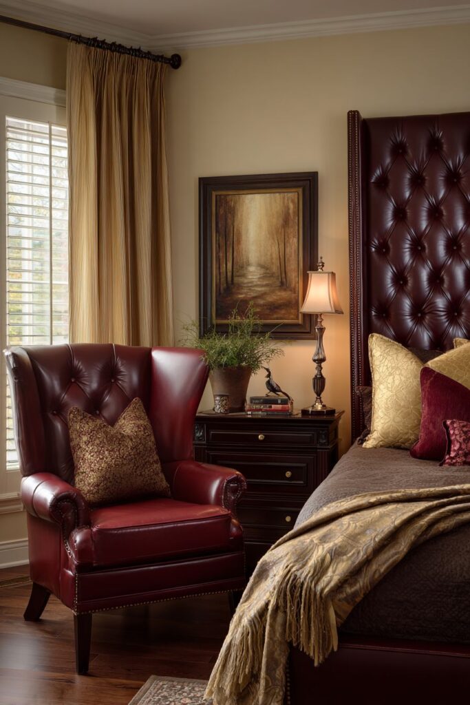 Master Suite Wine Leather Luxury