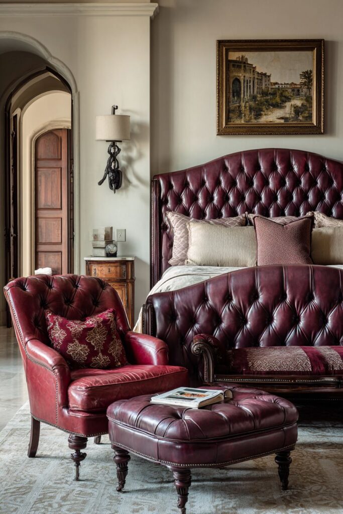 Master Suite Wine Leather Luxury