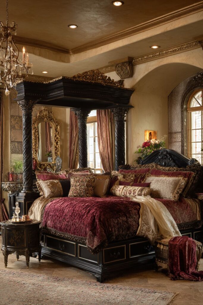 Dramatic Black and Gold Contrast