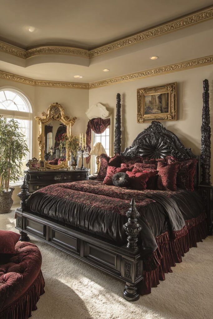 Dramatic Black and Gold Contrast