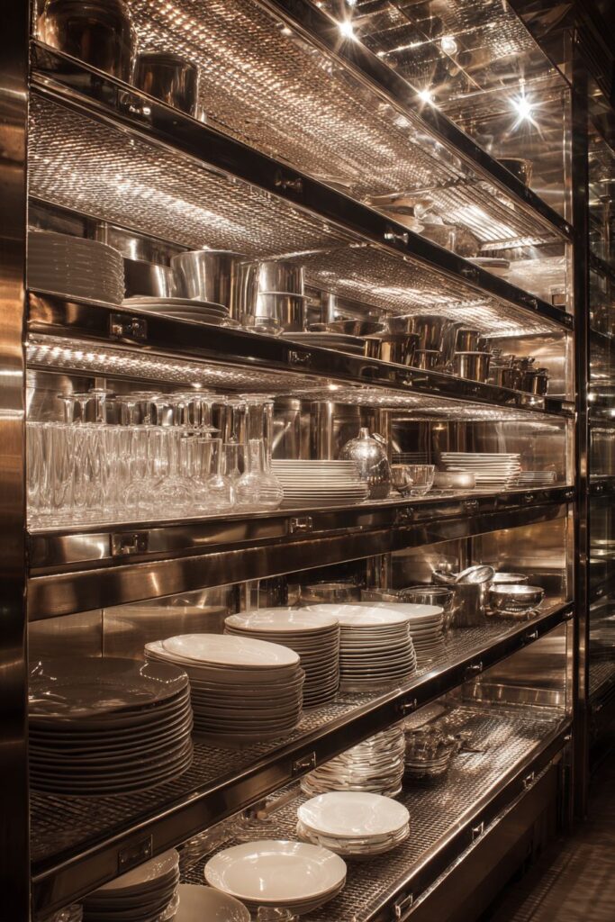 Open Stainless Steel Shelving Display System