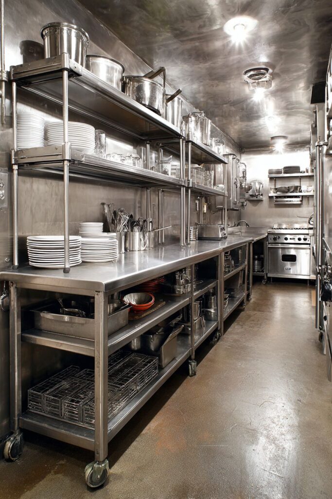 Open Stainless Steel Shelving Display System