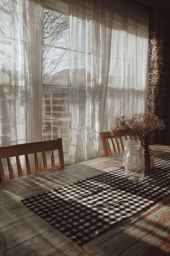 Farmhouse Gingham Navy and White