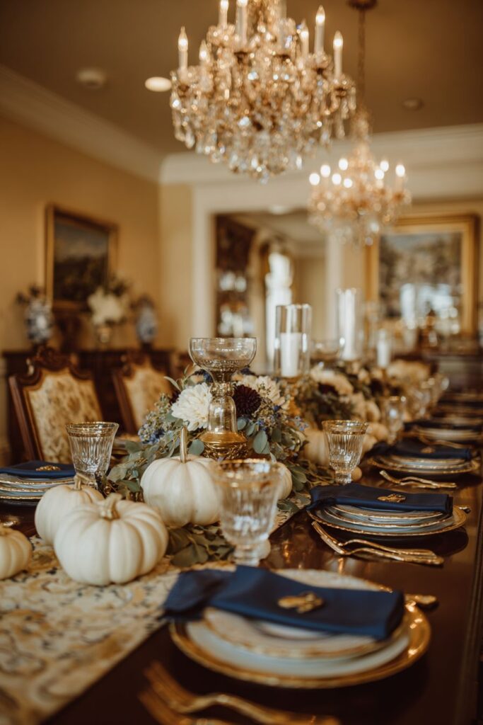 Luxurious Marble and Brass Elegance