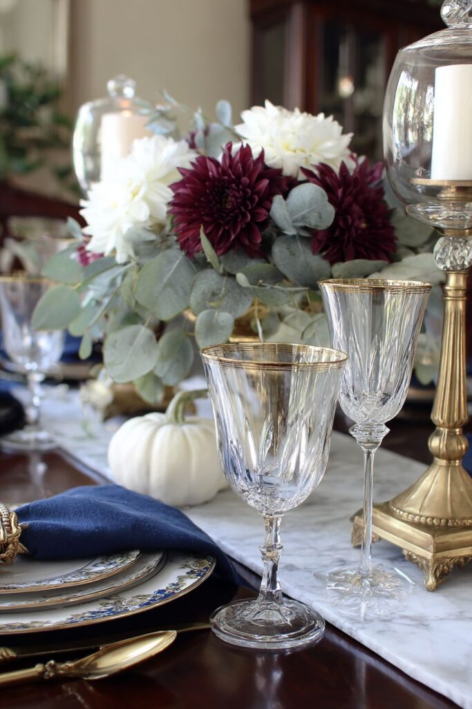 Luxurious Marble and Brass Elegance