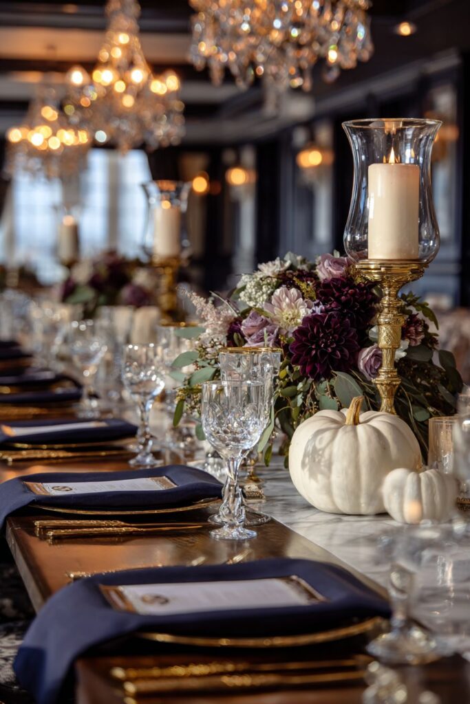 Luxurious Marble and Brass Elegance