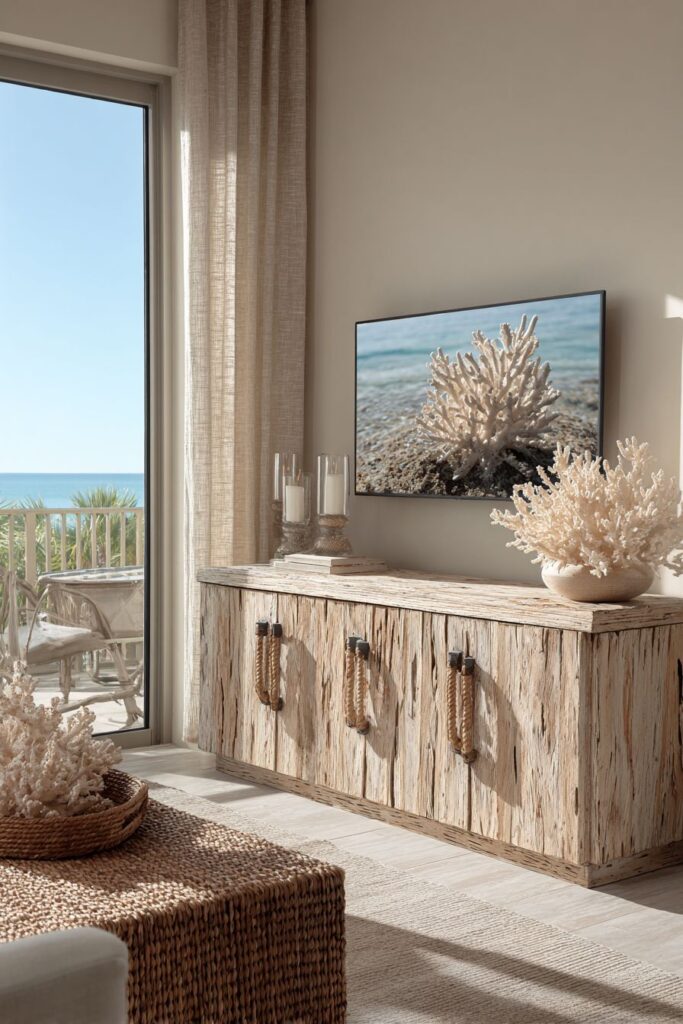 Coastal Weathered Driftwood Design